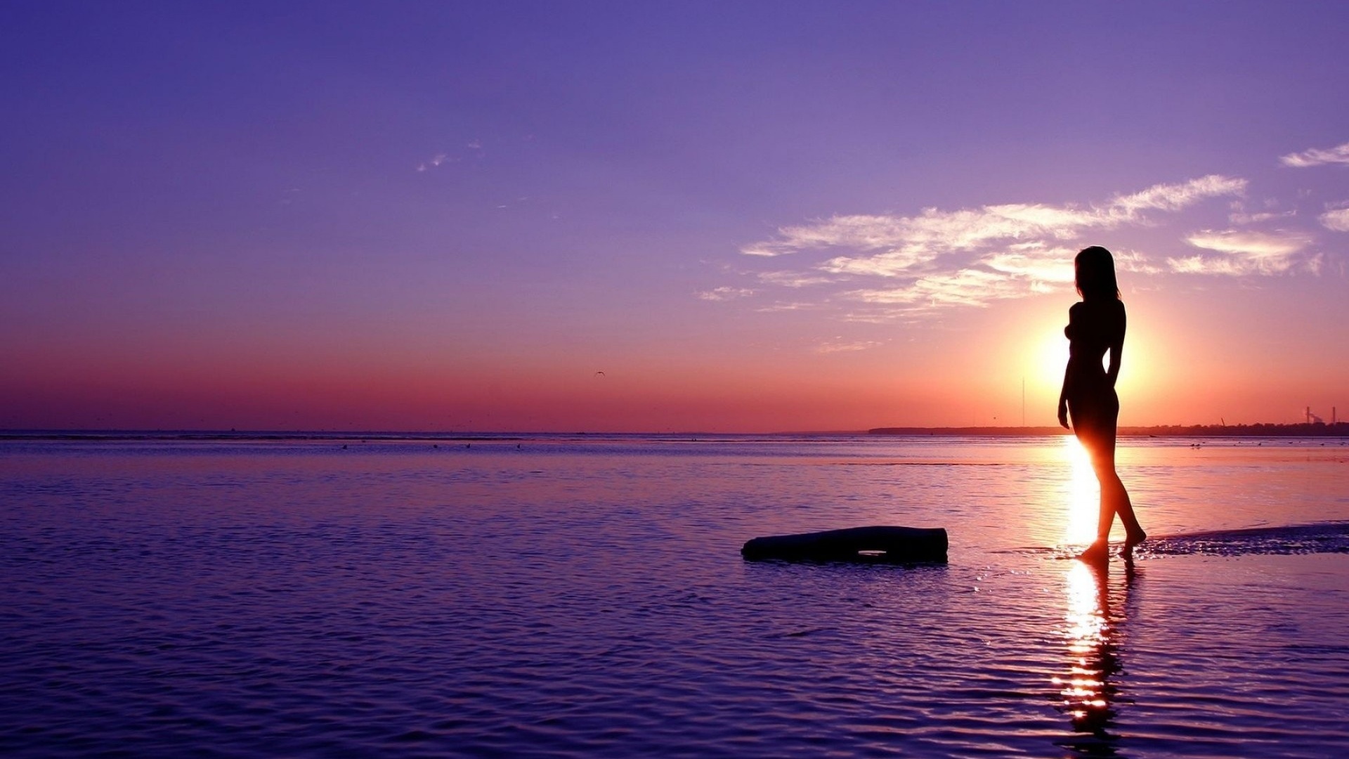 body, sunrise, ocean, girl, water, sky