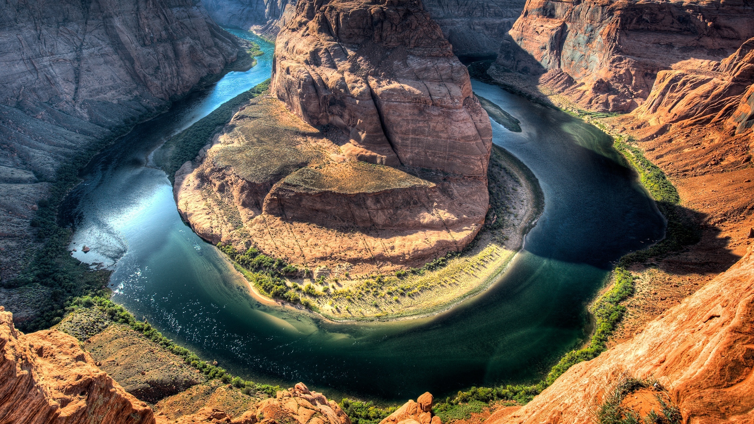 horseshoe, arizona, river, canyon, desert, sky