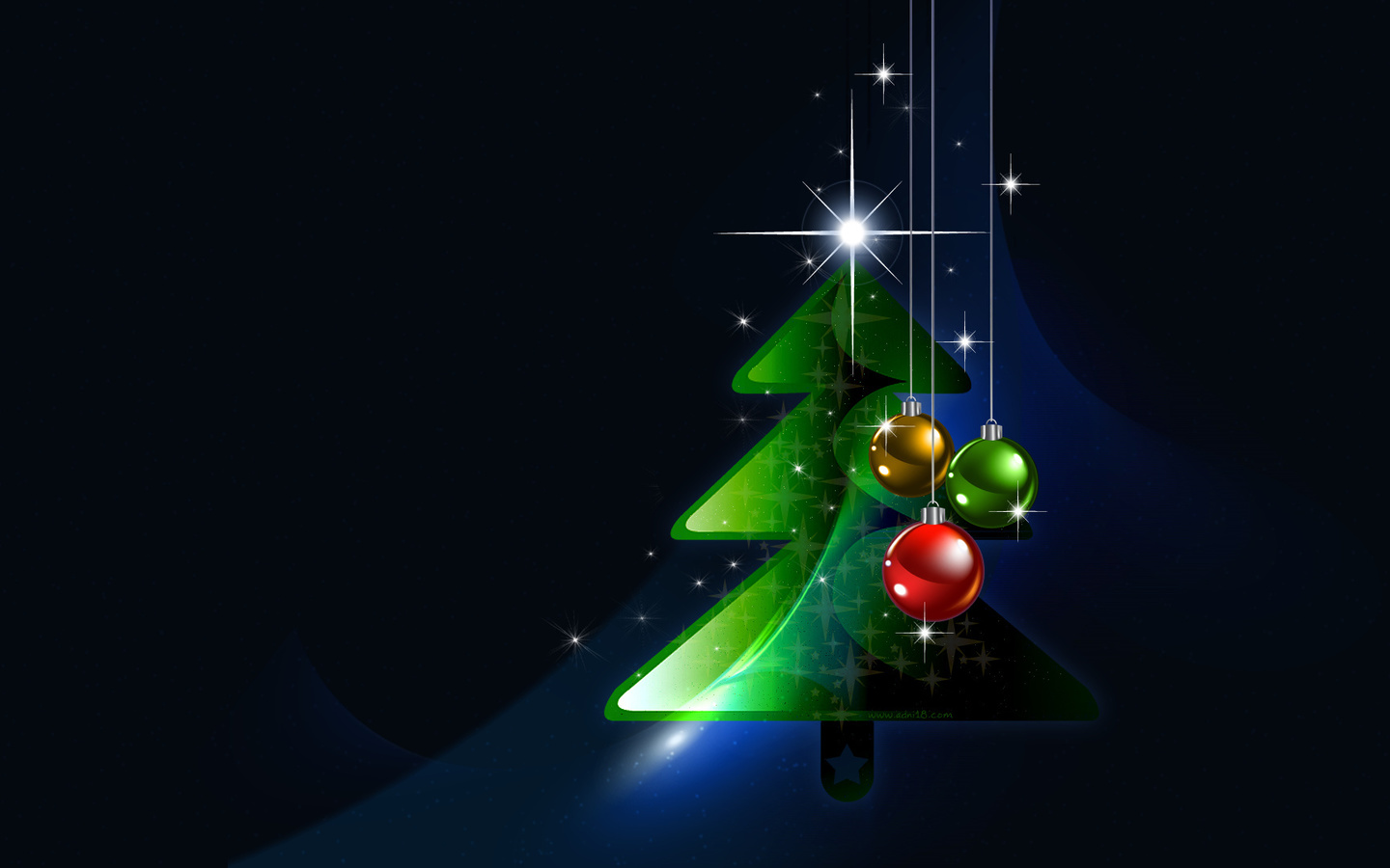 christmas, tree, green, light