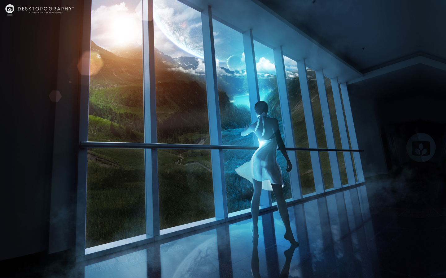 fantasy world, window, girl,  , , , , , , , , 