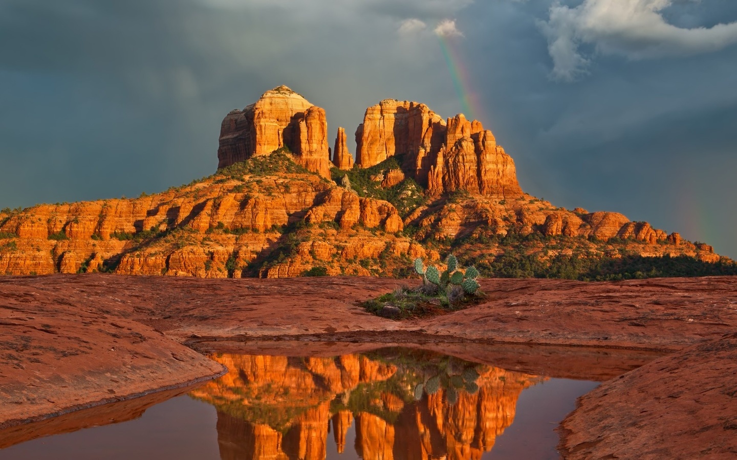 canyon, utah, water, sky, desert