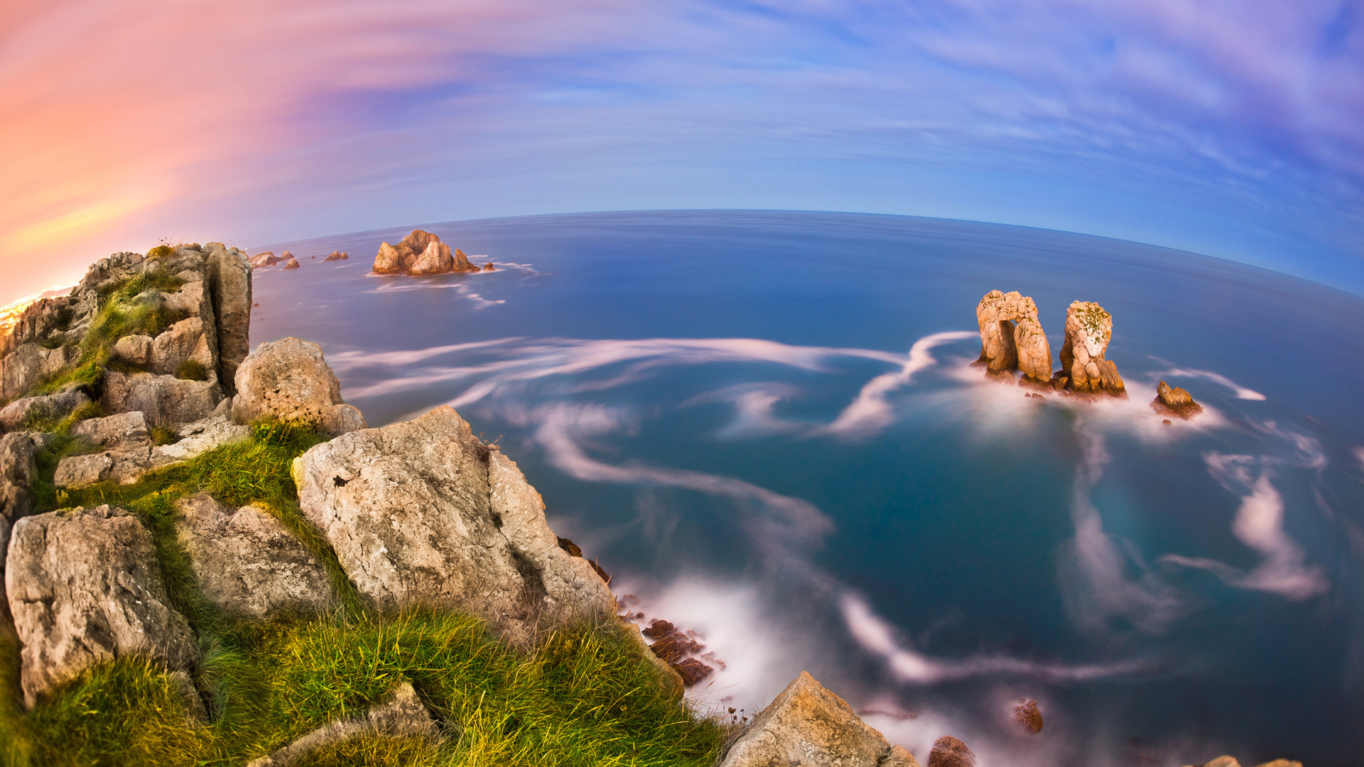 ocean, water, sea, blue, clouds, sky