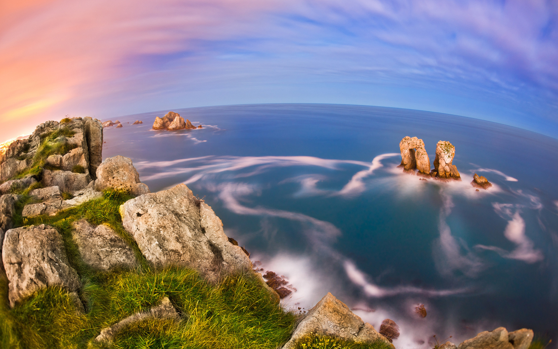 ocean, water, sea, blue, clouds, sky