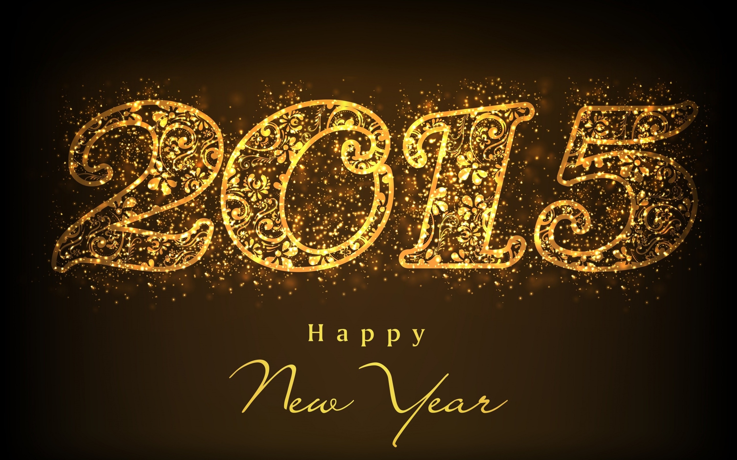 golden, happy, new year, 2015,   , 