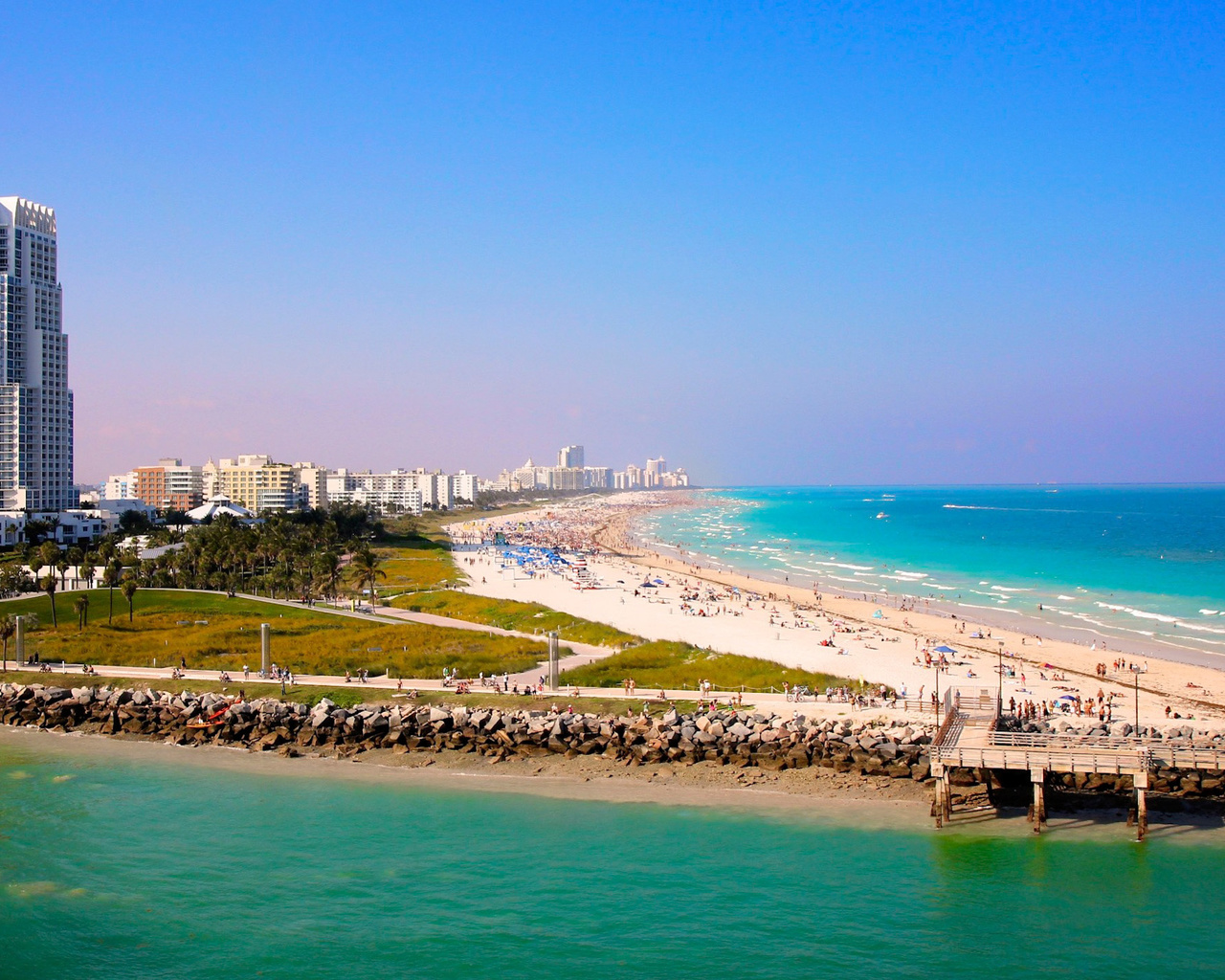 beach, city, ocean, holidays, water, sand, sky