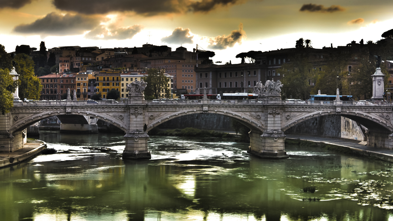 city, light, night, water, reflextion, bridge