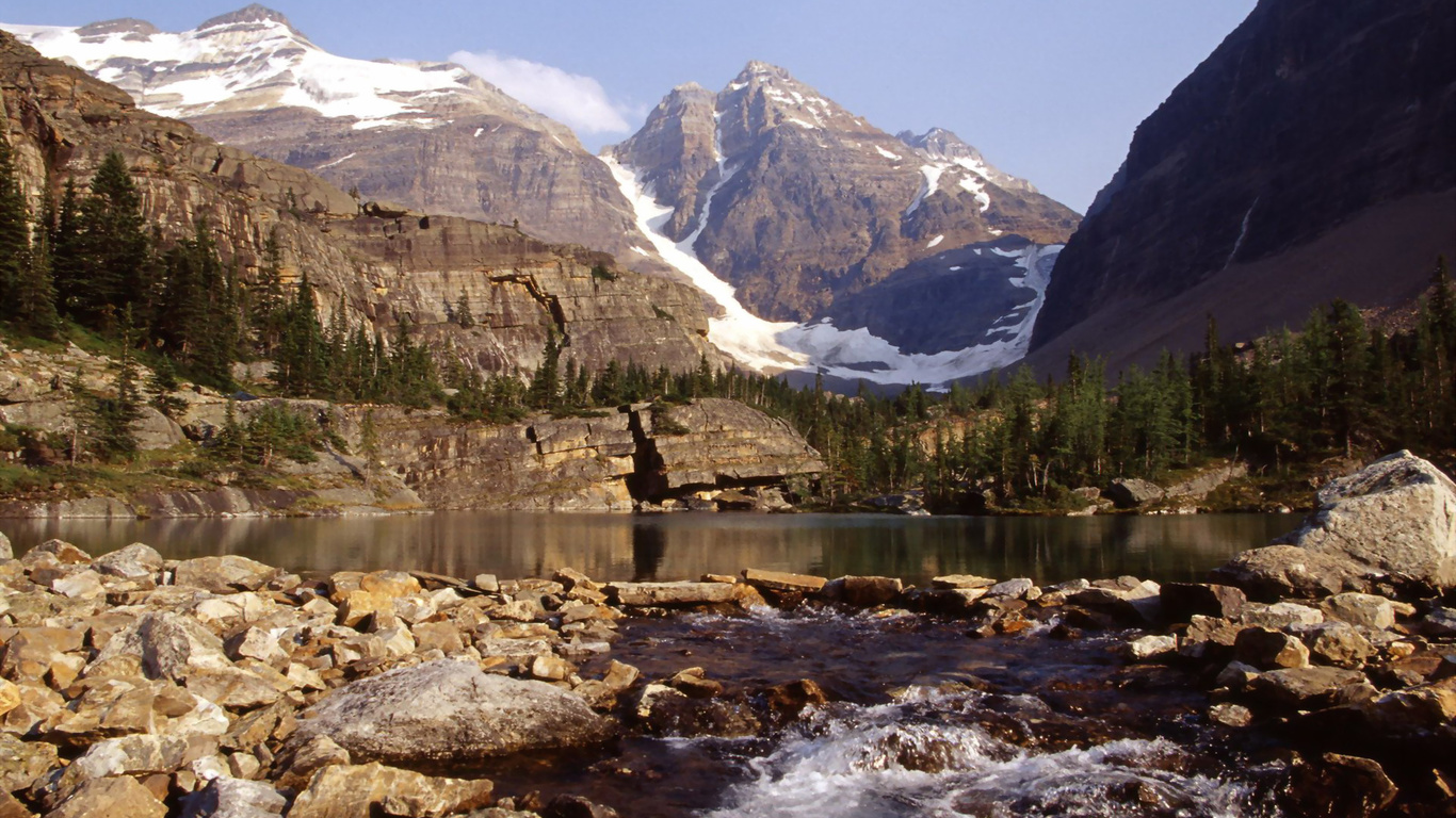 mountain, snow, ice, sky