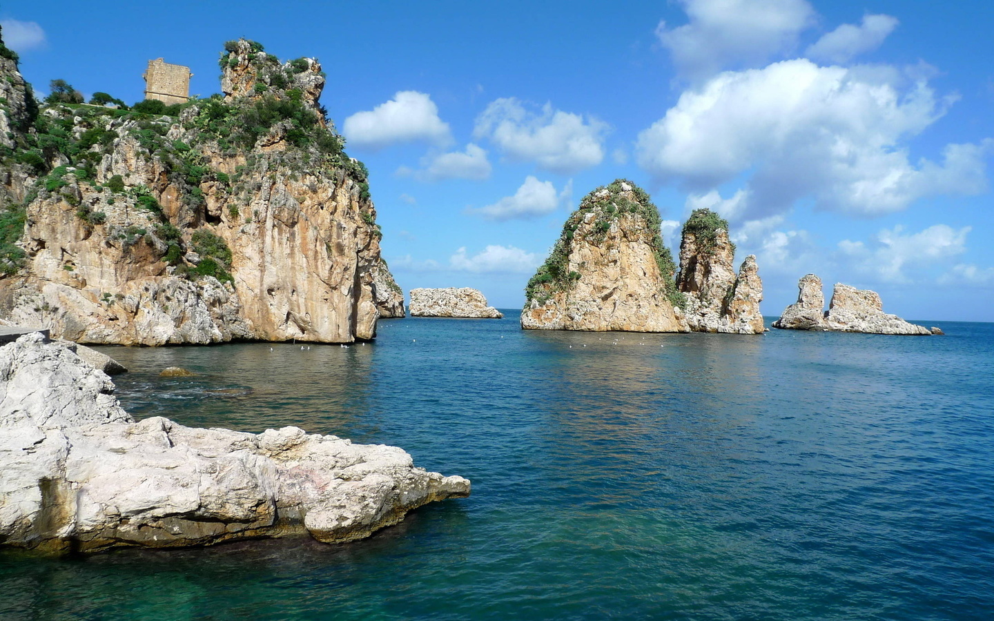 ocean, rock, water, sky, sea