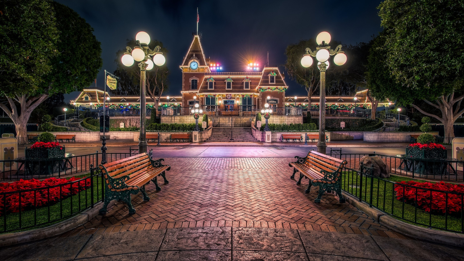 city, light, night, bench, ,