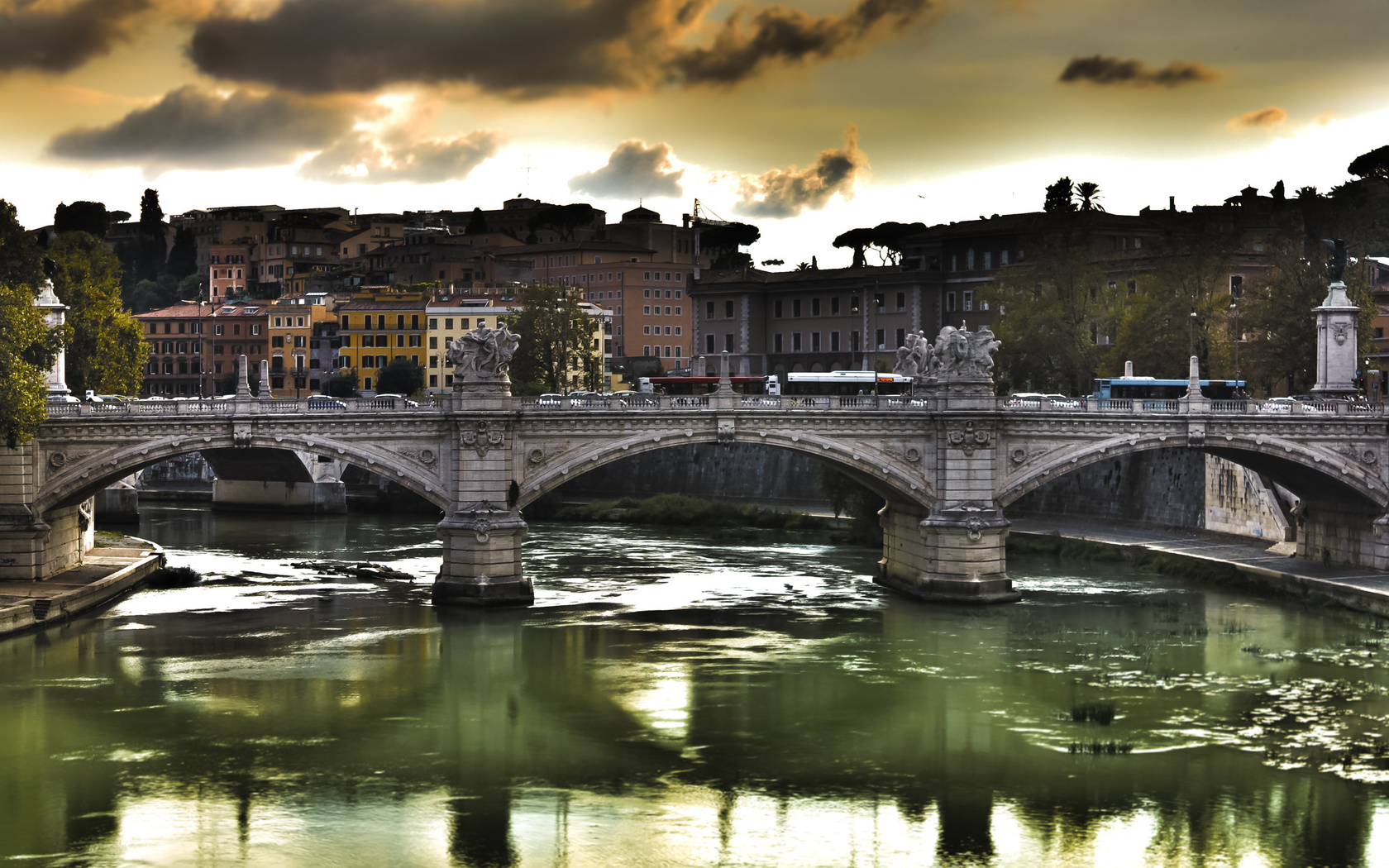 city, light, night, water, reflextion, bridge