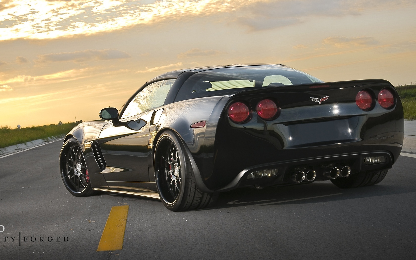 chevrolet, corvette, z06, black, 360 three sixty forged, , , ,  , , , 