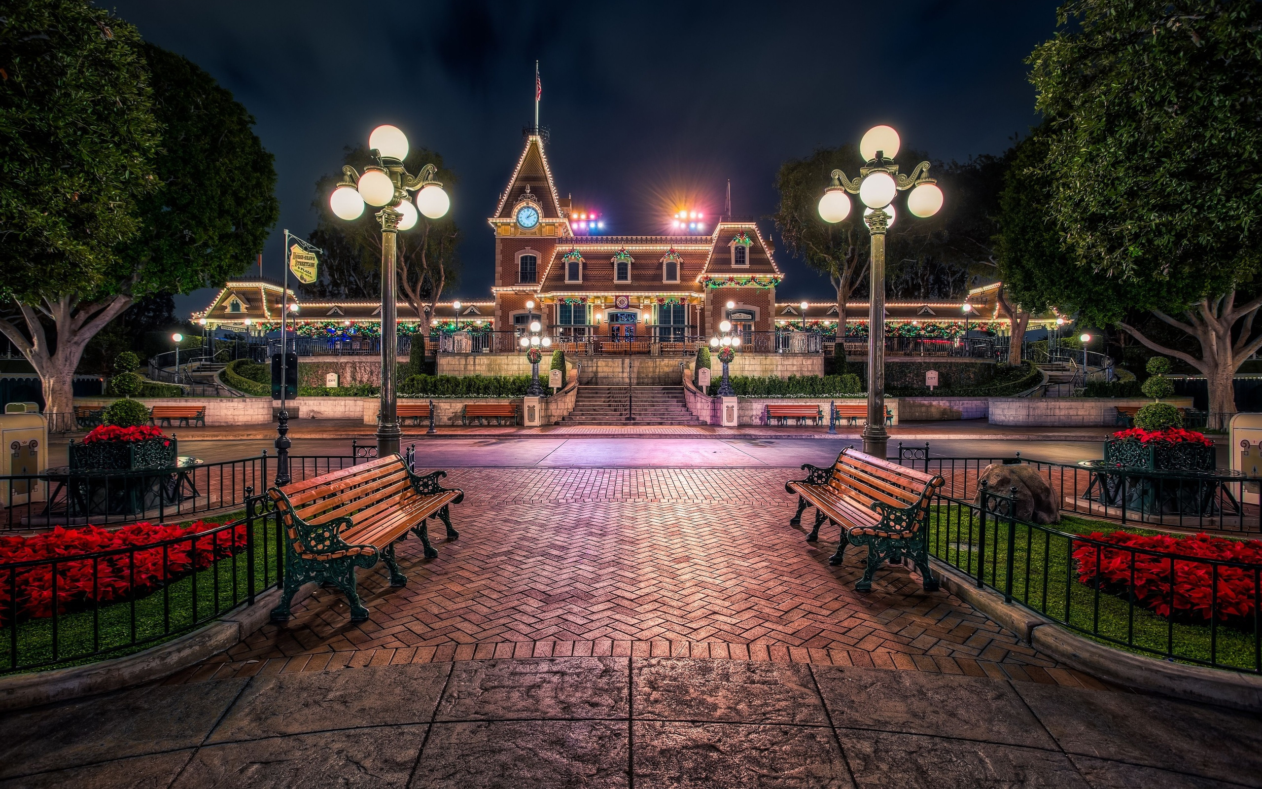 city, light, night, bench, ,