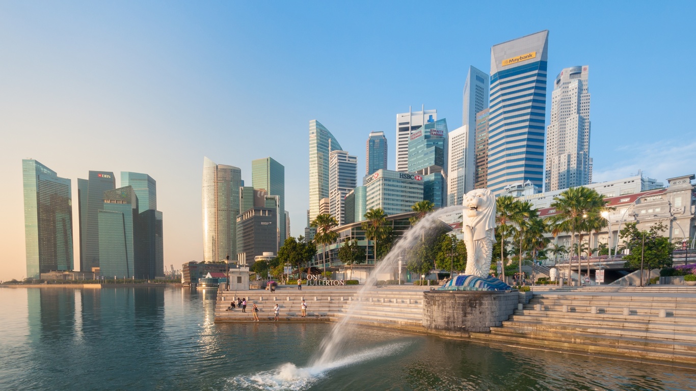 merlion fountain, marina bay, singapore, , , , , , , 