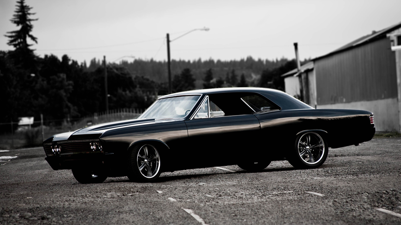 chevrolet, chevelle, ss, 1967, black