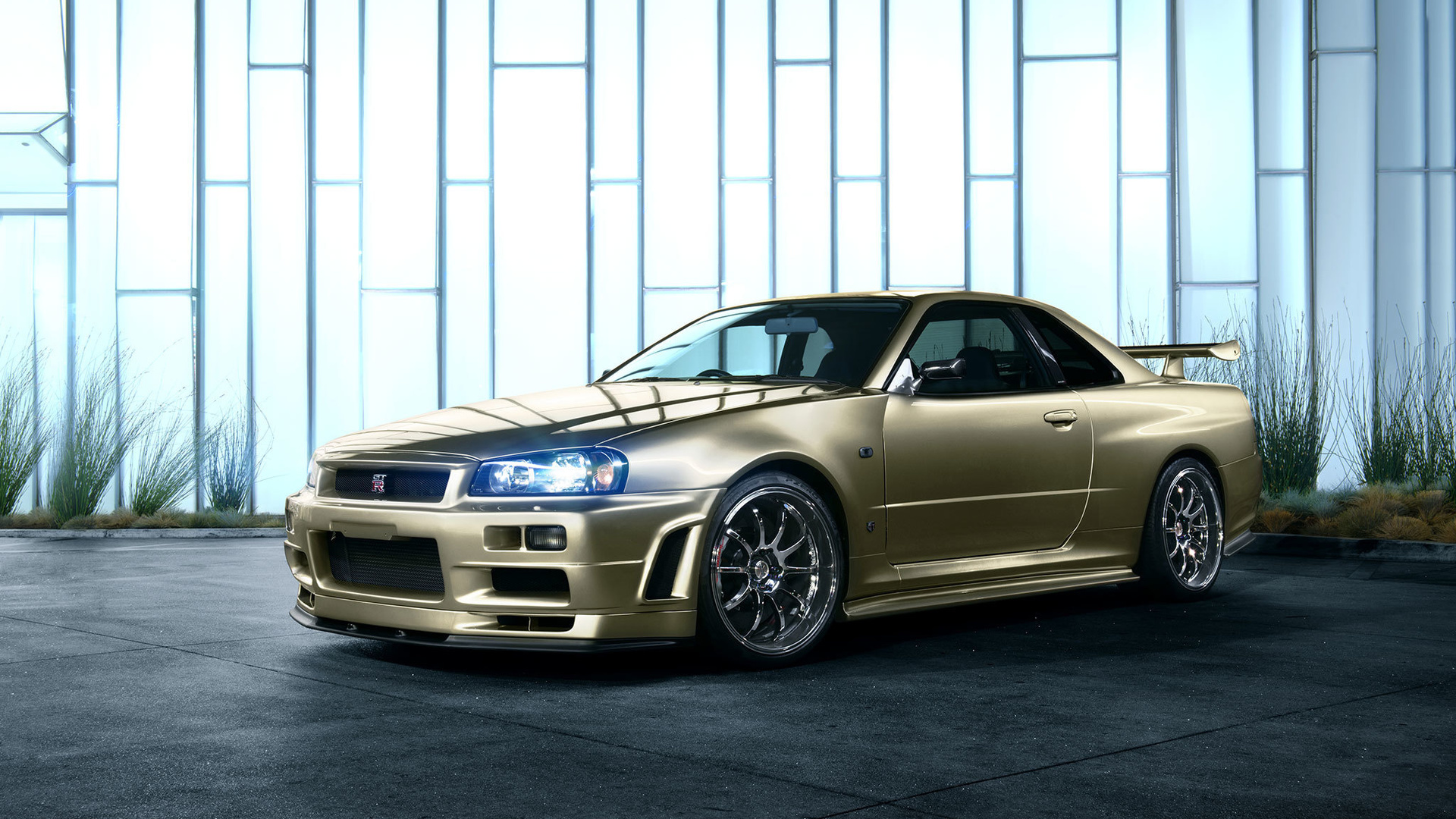 Nissan skyline r34 обои 4к