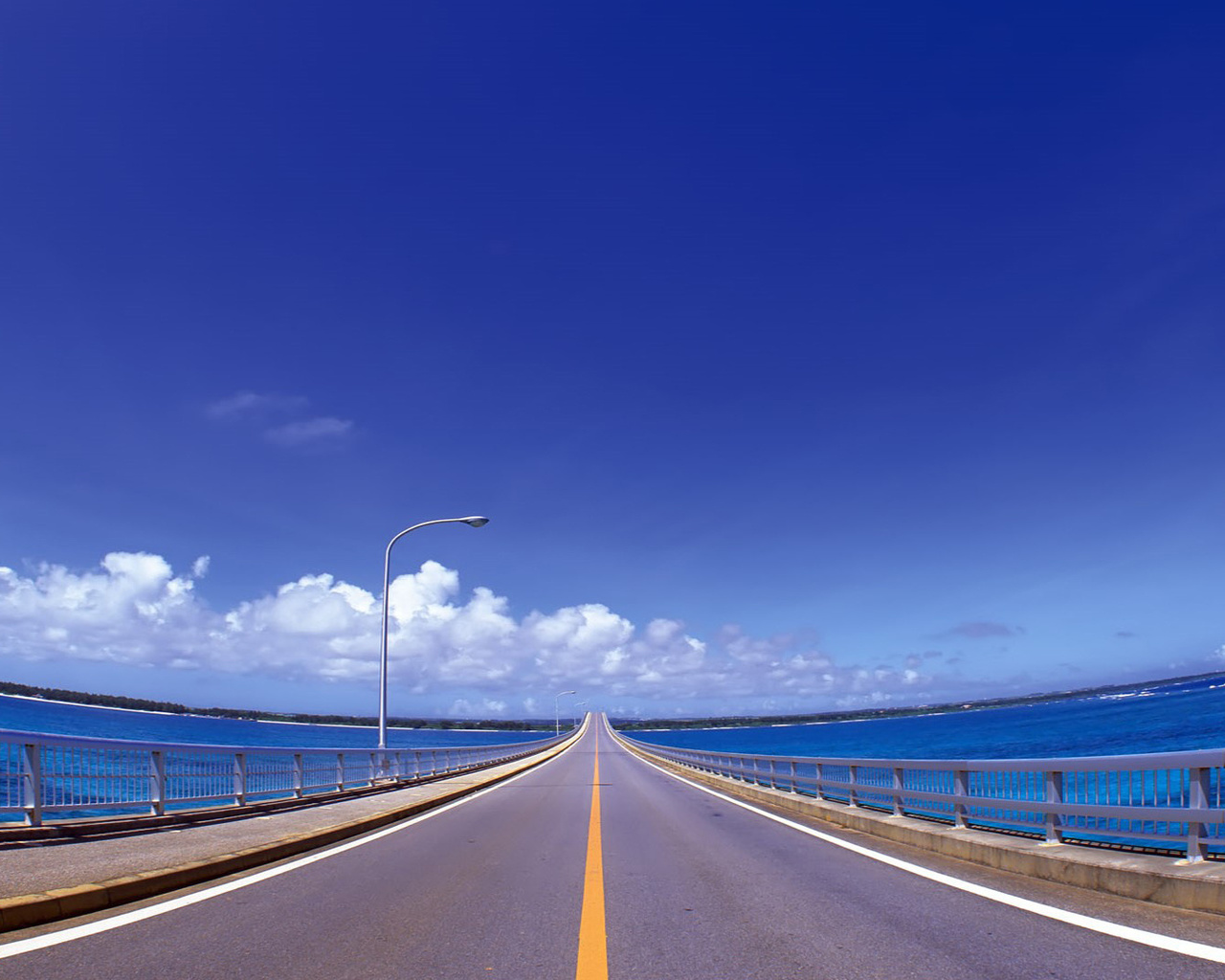 road, water, sky, blue