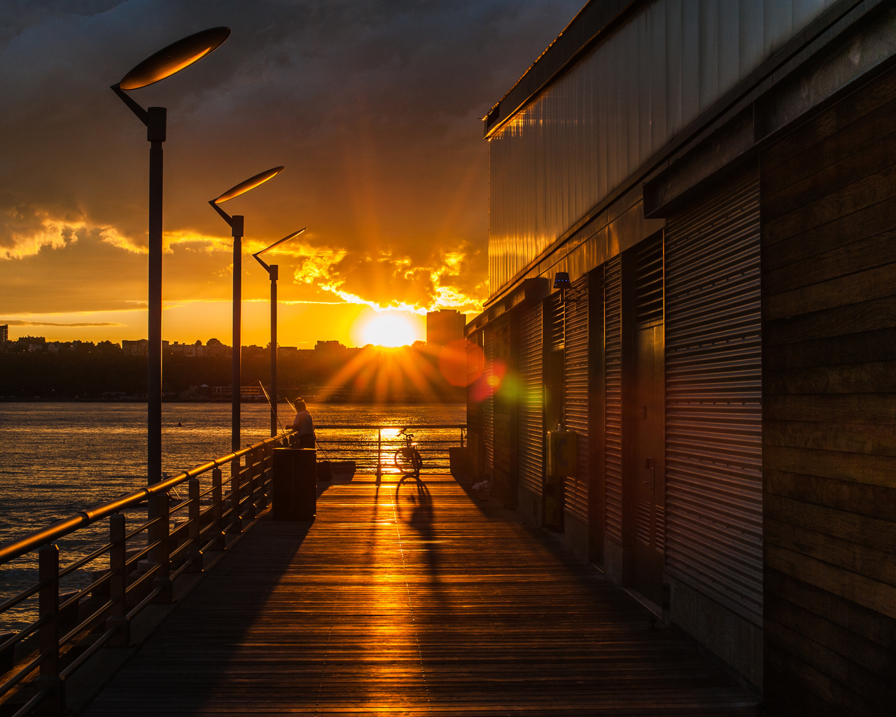 , , , , , , , , , , , , city, evening, sky, sunset, sun, clouds, sea