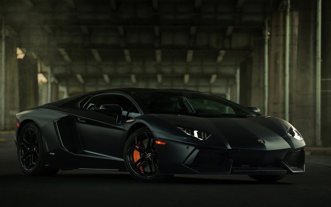 lamborghini, aventador, lp700-4, black, bridge, brake, supercar