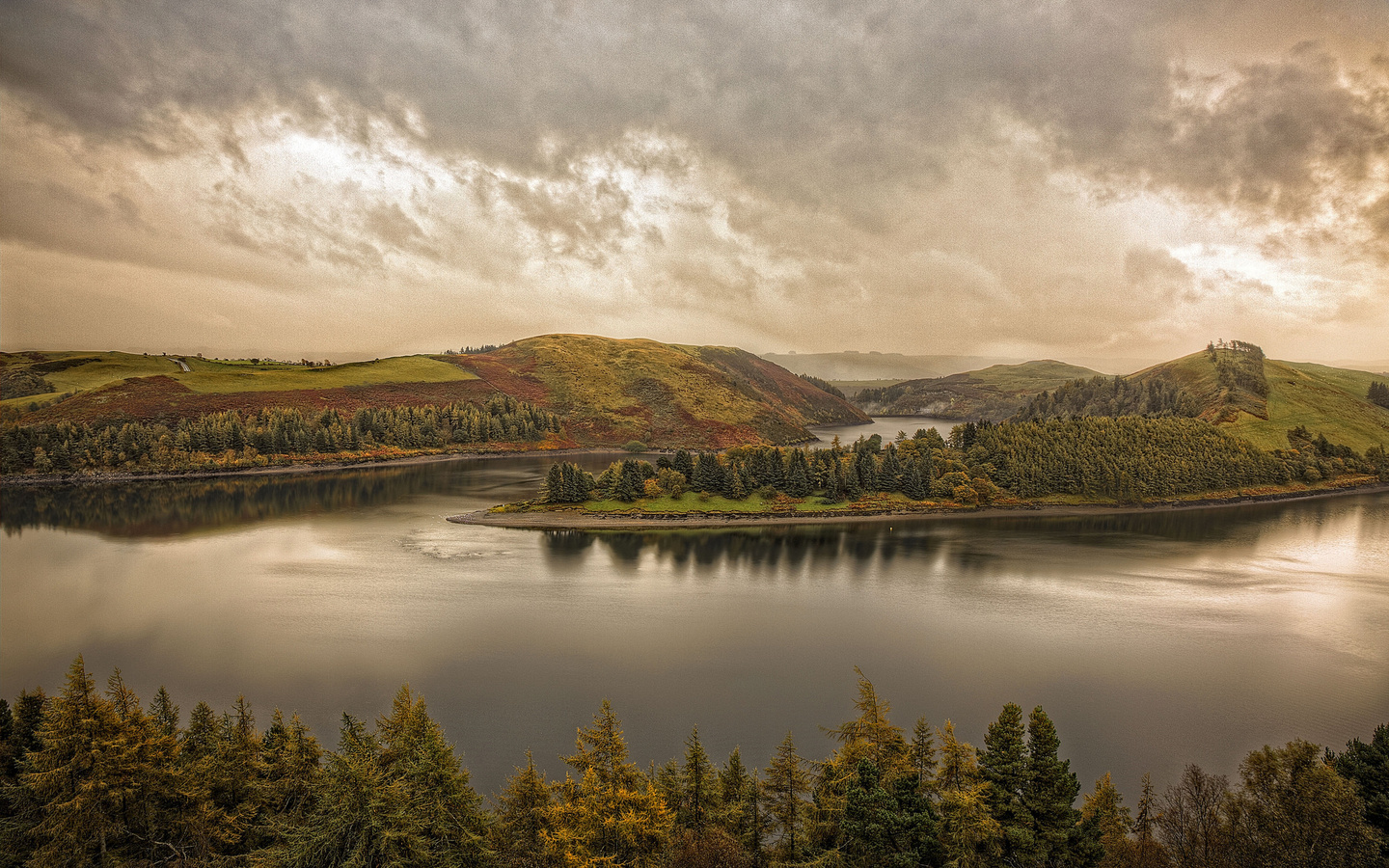 river, delta, hills, water, mountain