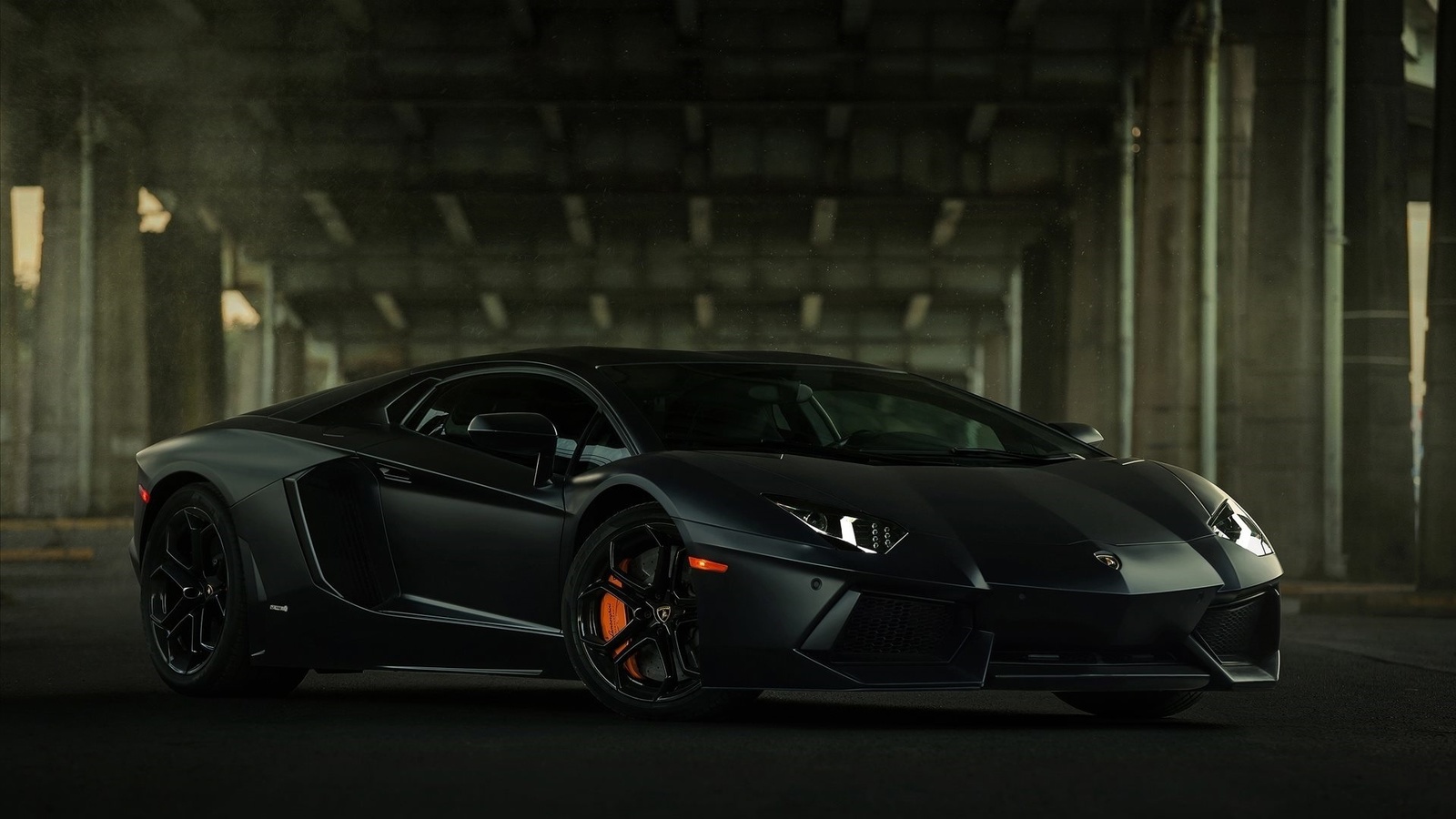 lamborghini, aventador, lp700-4, black, bridge, brake, supercar