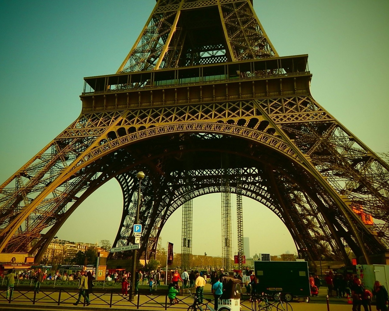 eiffel, tower, city, paris, france