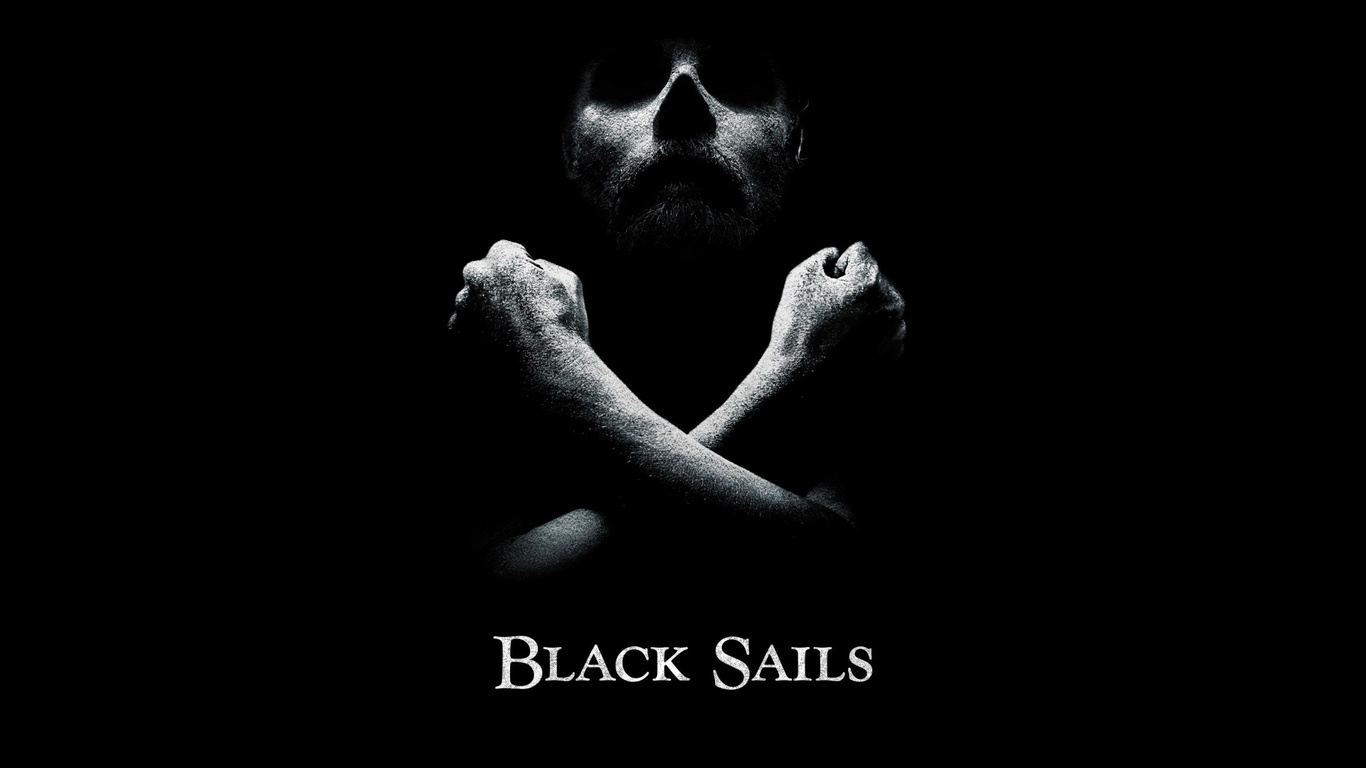 Картинки Черные паруса, black sails, сериал, пираты, полумрак, чёрный фон -  обои 1366x768, картинка №134215