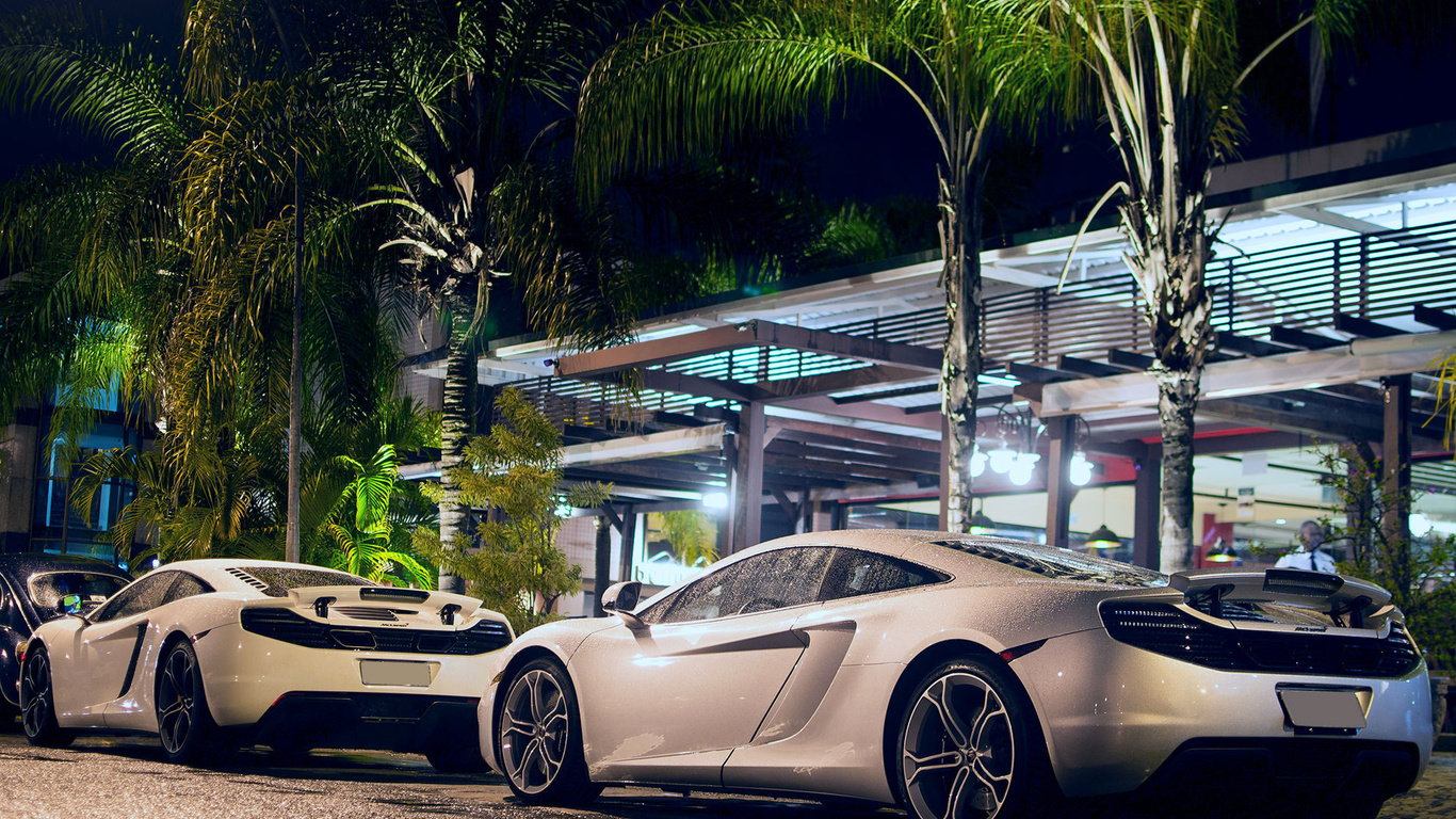 mclaren mp4, street, supercar, wheel, night