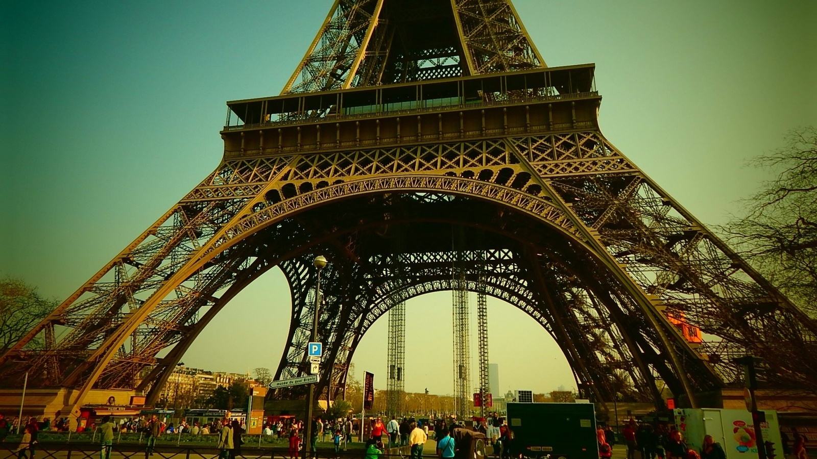 eiffel, tower, city, paris, france