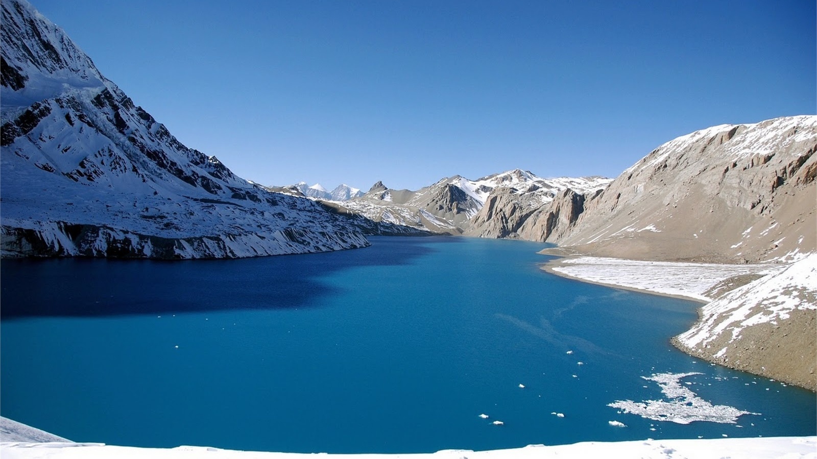 lake, mountain, tree, forest, water, sky, blue, beautiful