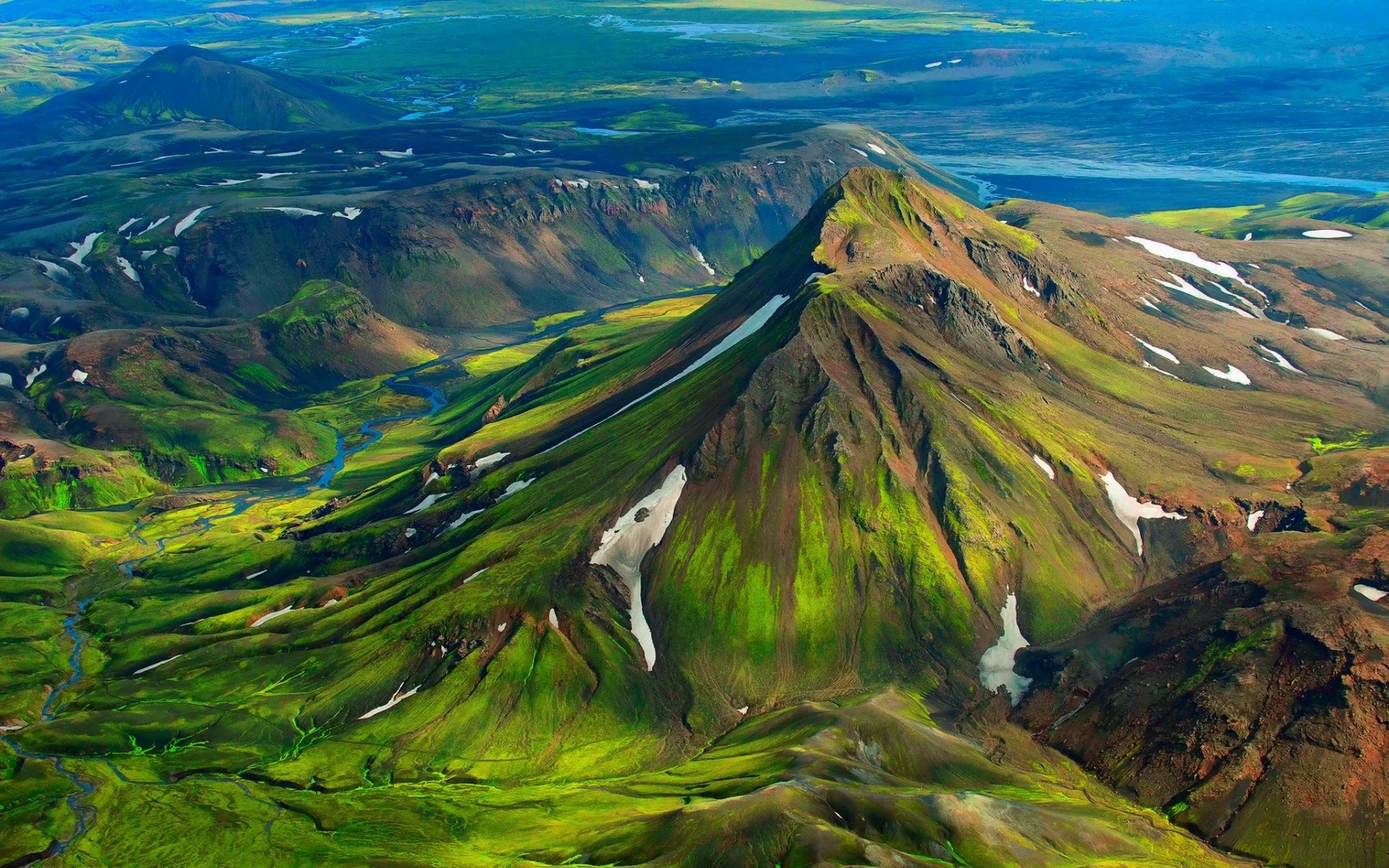 iceland, mountain, green, natural