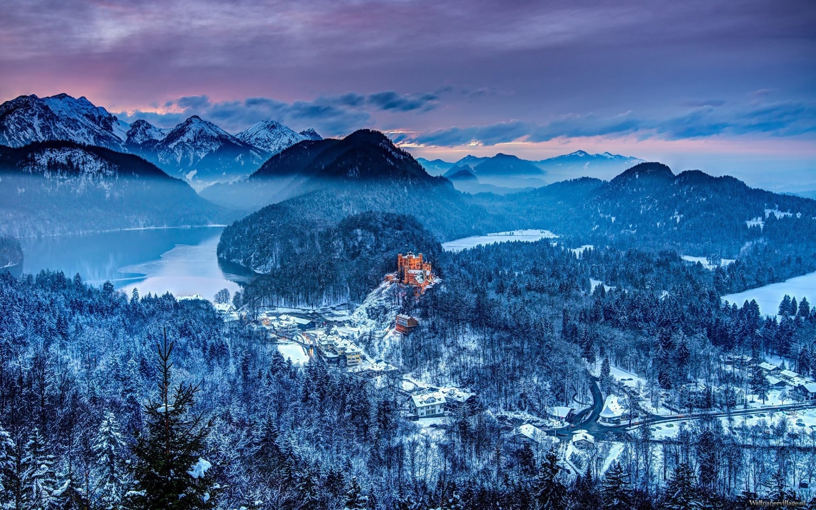 bavaria, germany, winter, castle