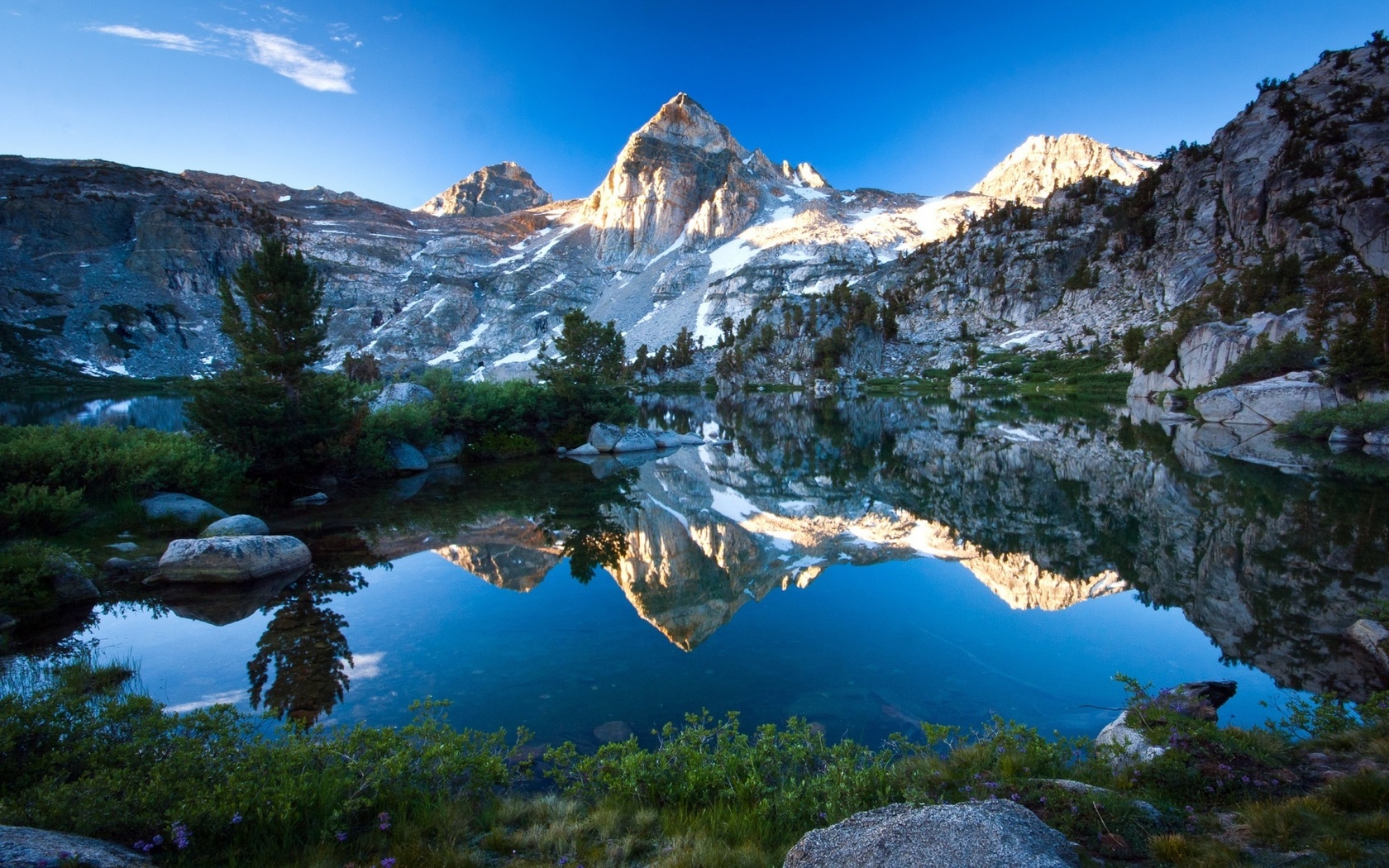 lake, mountain, tree, forest, water, sky, blue