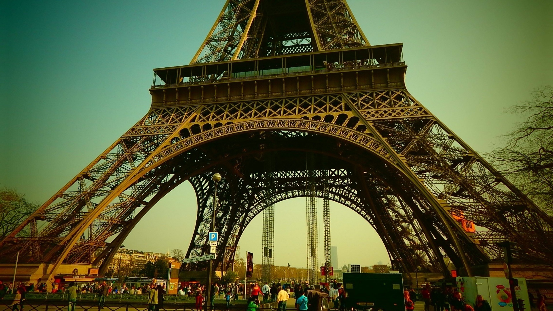 eiffel, tower, city, paris, france