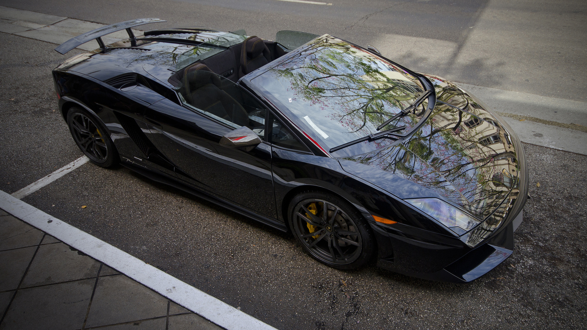 lamborghini, gallardo, lp570-4, spyder performante, black