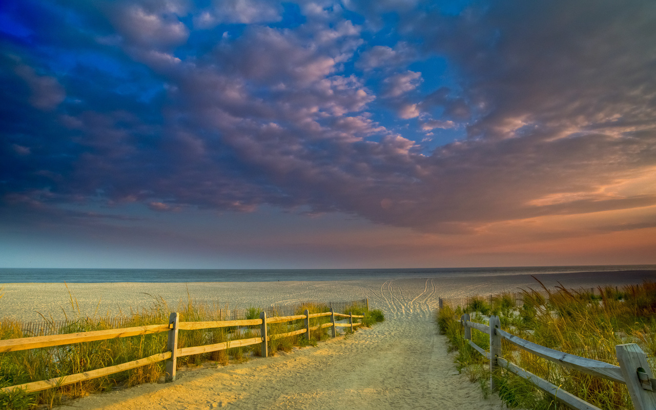 infinite, oceans, sand, sky, clouds