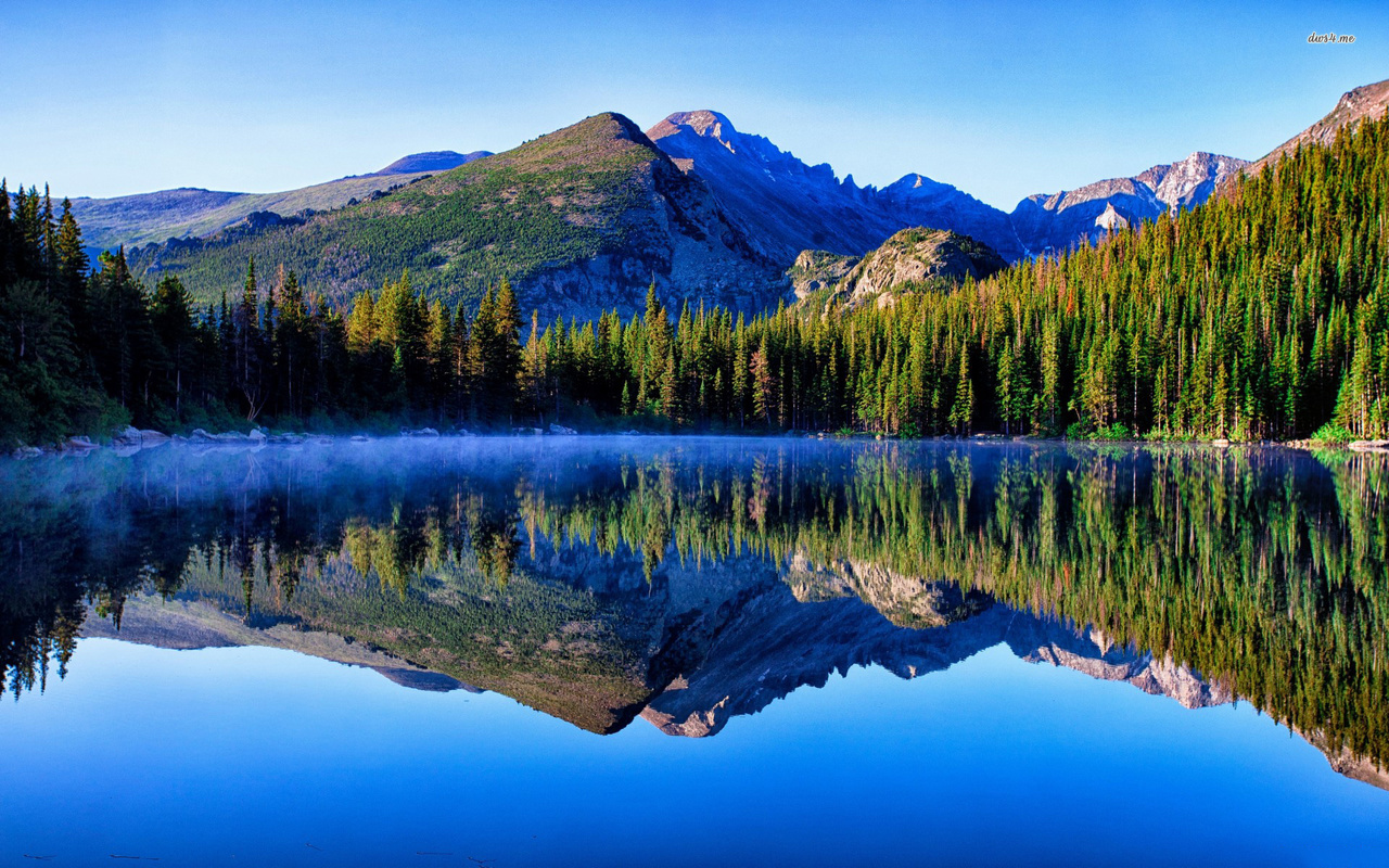 lake, reflextion, summer, mountain, tree