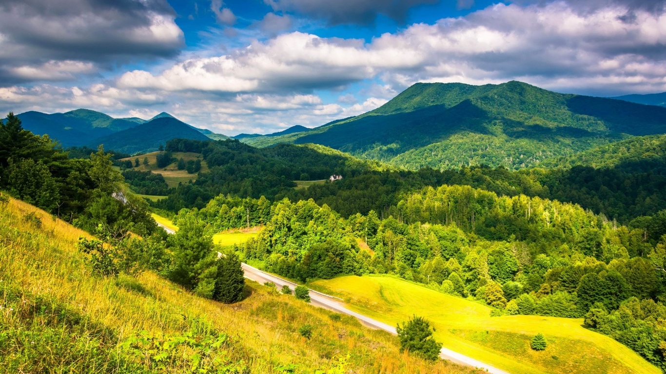 appalache, mountains, road, tree