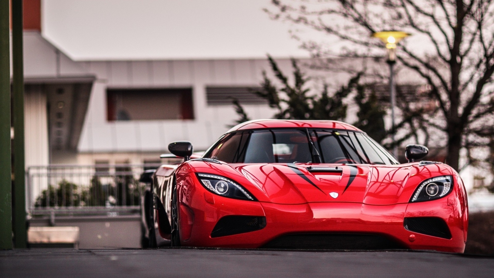 red, supercar, sport, road, street