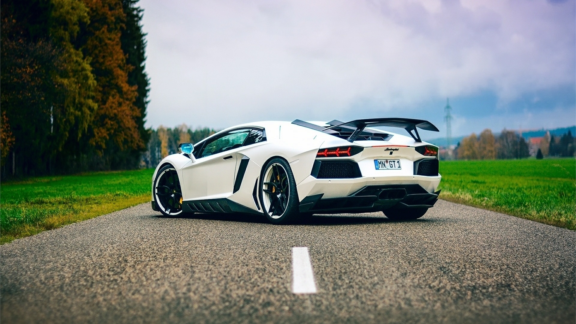 lamborghini, aventador, supercar, wheel, road