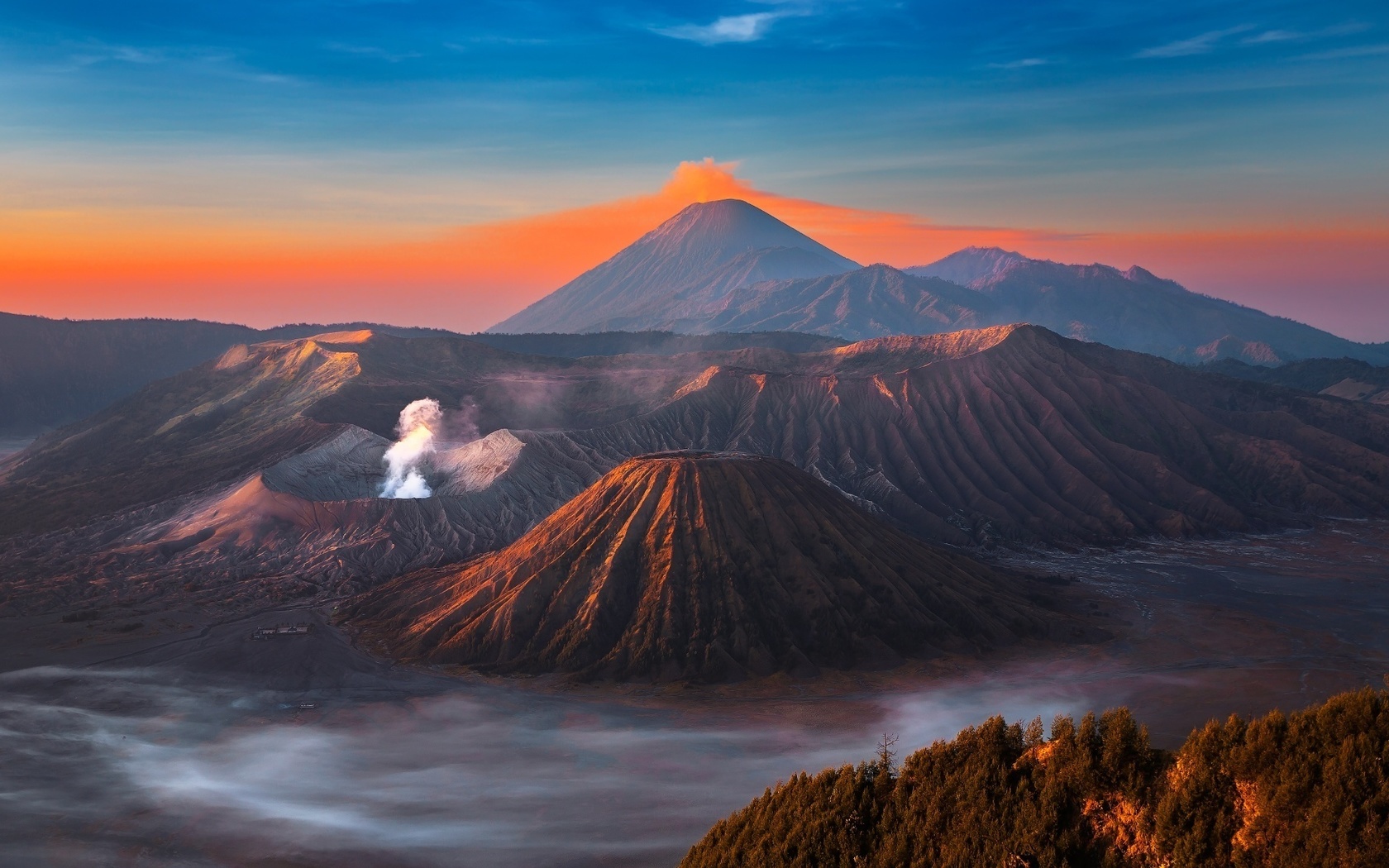 volcano, eruption, sky, mountains, landsape, fantastic, , , , , , java, island, volcano, bromo, , 