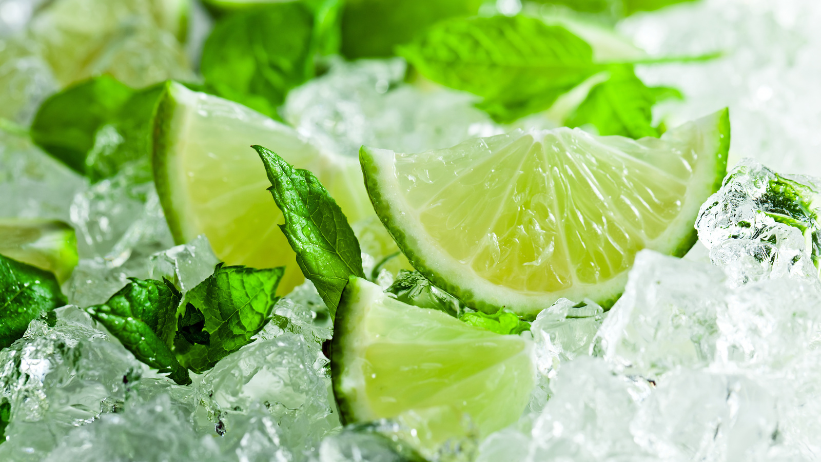 , , ,  , citrus, lime, ice, mint leaves