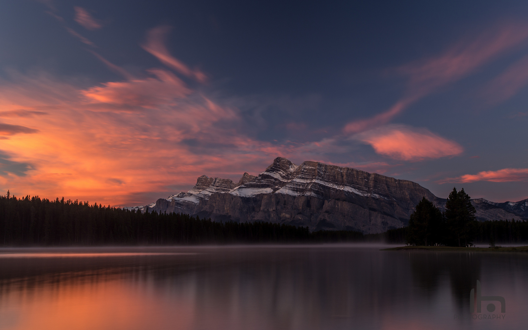 two jack lake, banff national park., , 