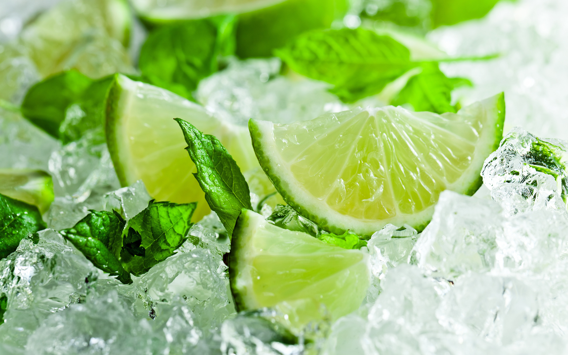 , , ,  , citrus, lime, ice, mint leaves