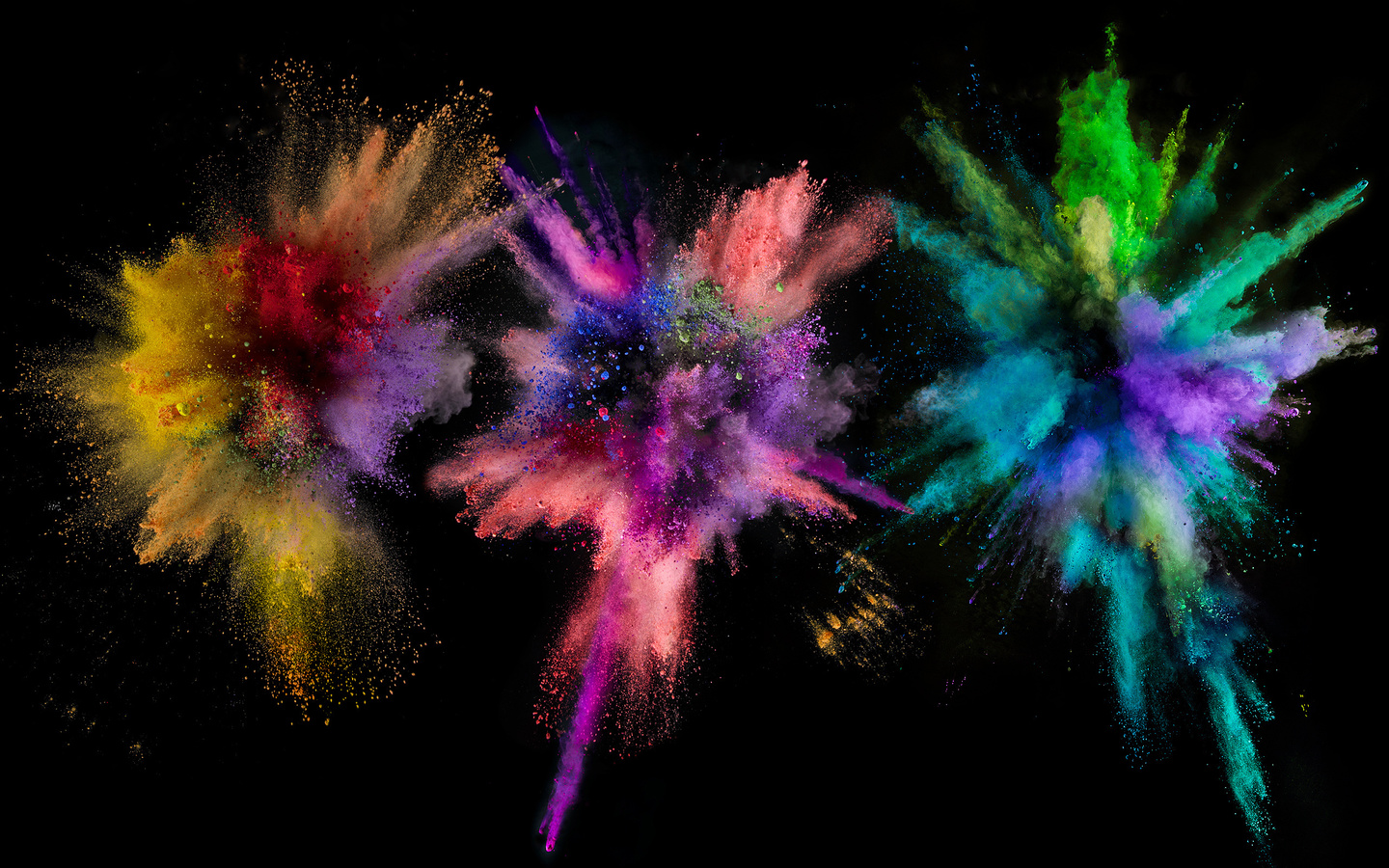 apple wallpaper, color boom, colored dust,  , 