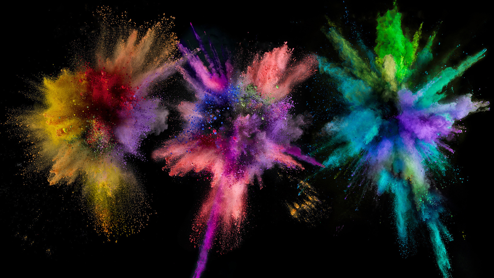 apple wallpaper, color boom, colored dust,  , 