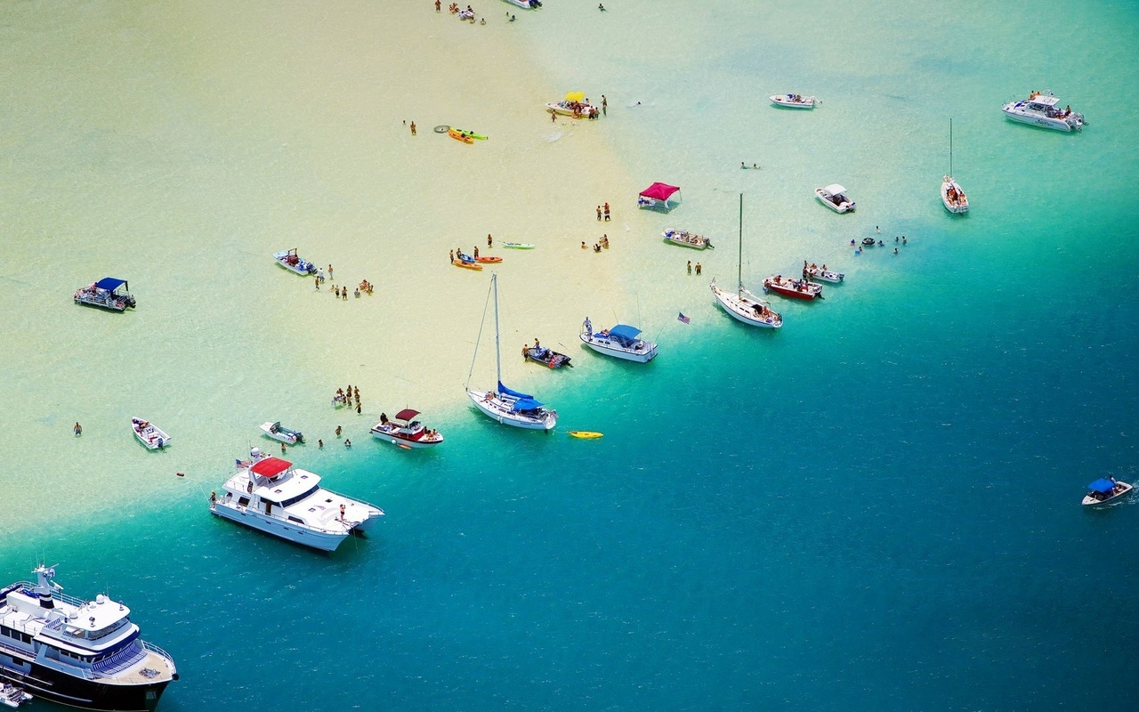 beach, ocean, boats, water, sea