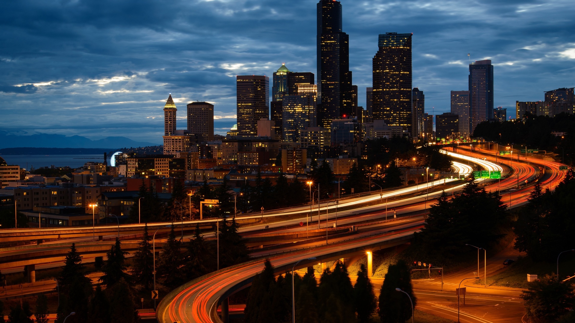 jose rizal park, seattle, sunset