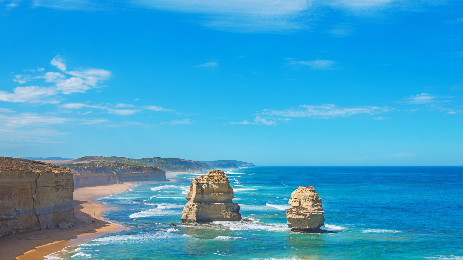 landscape, sea, australia