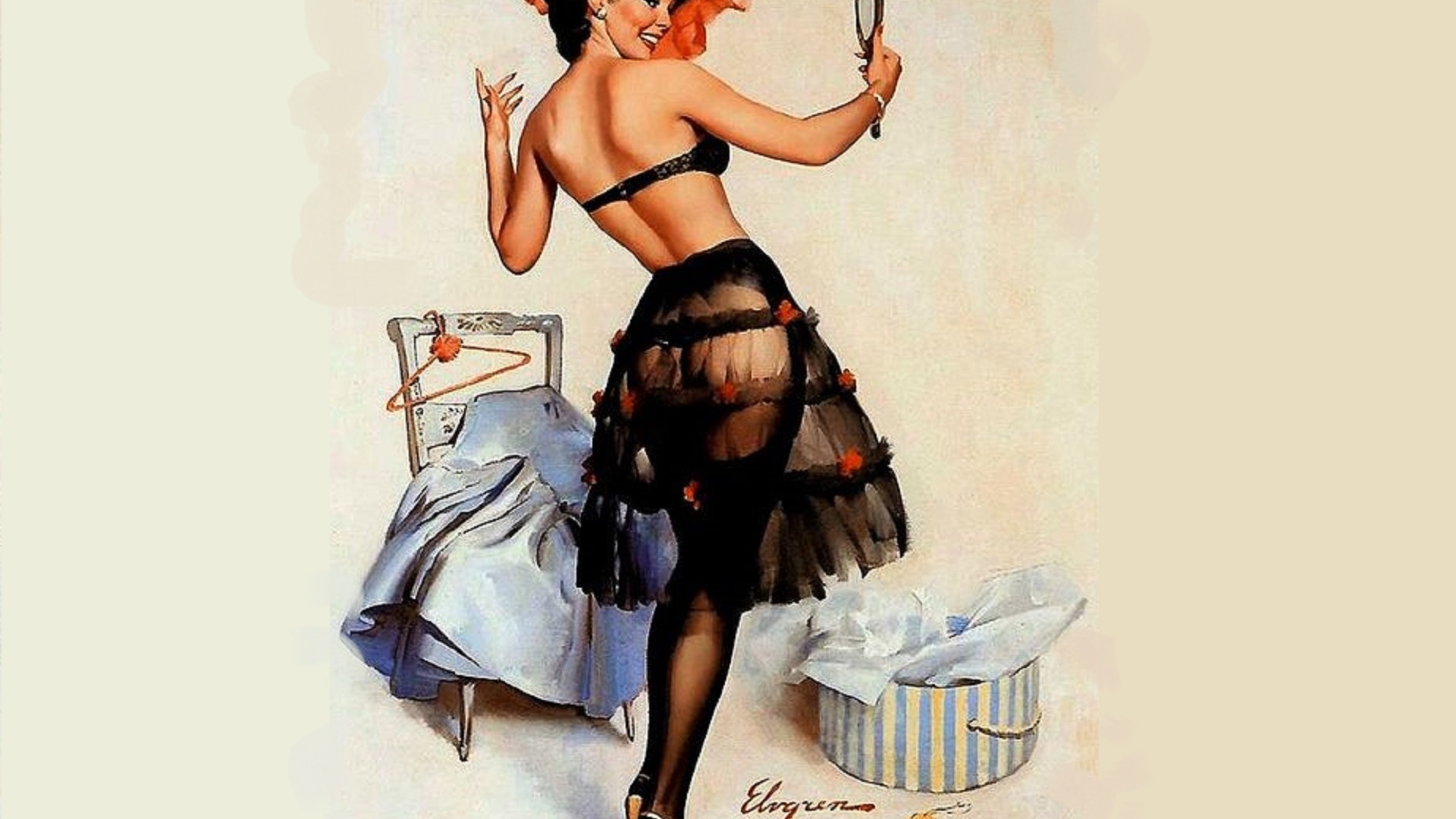 ,   ,   , by gil elvgren, pin up