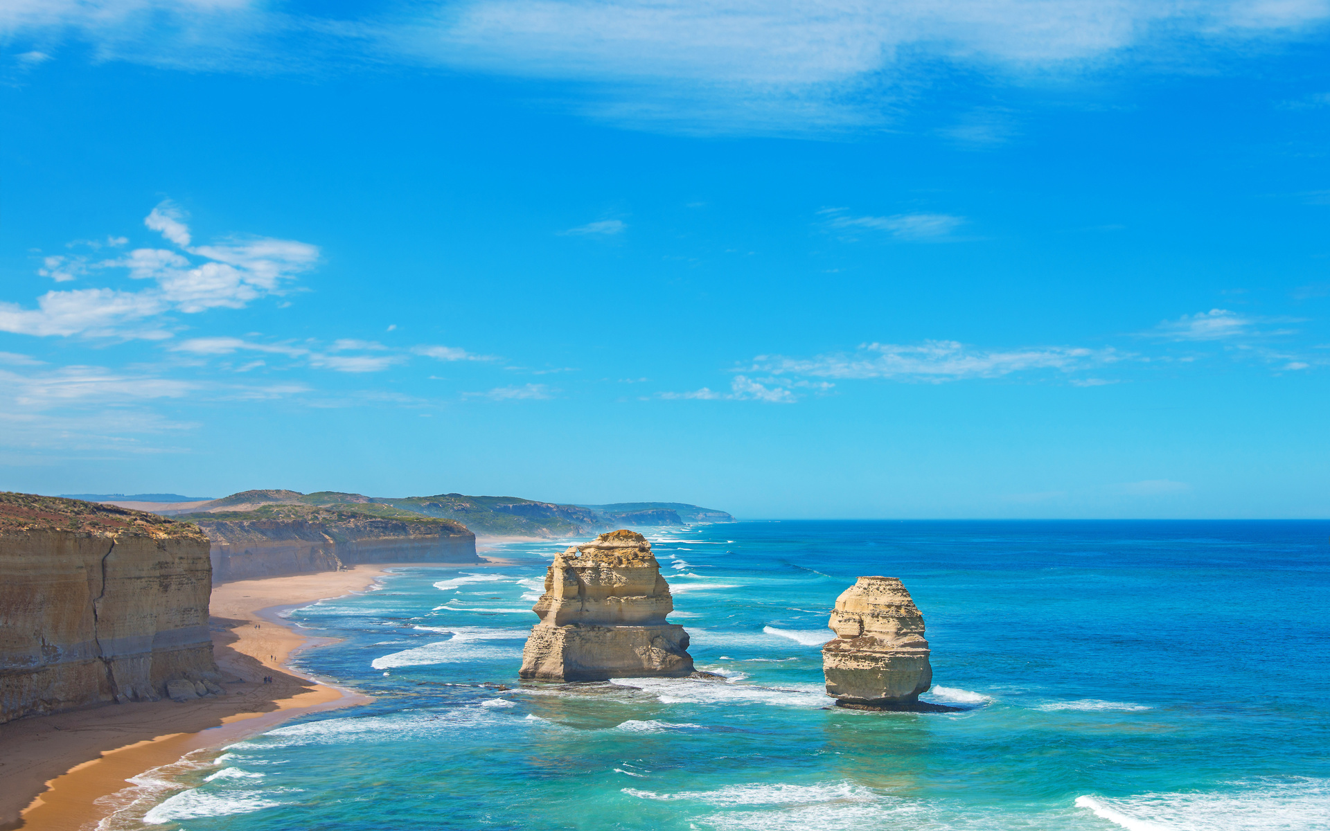 landscape, sea, australia